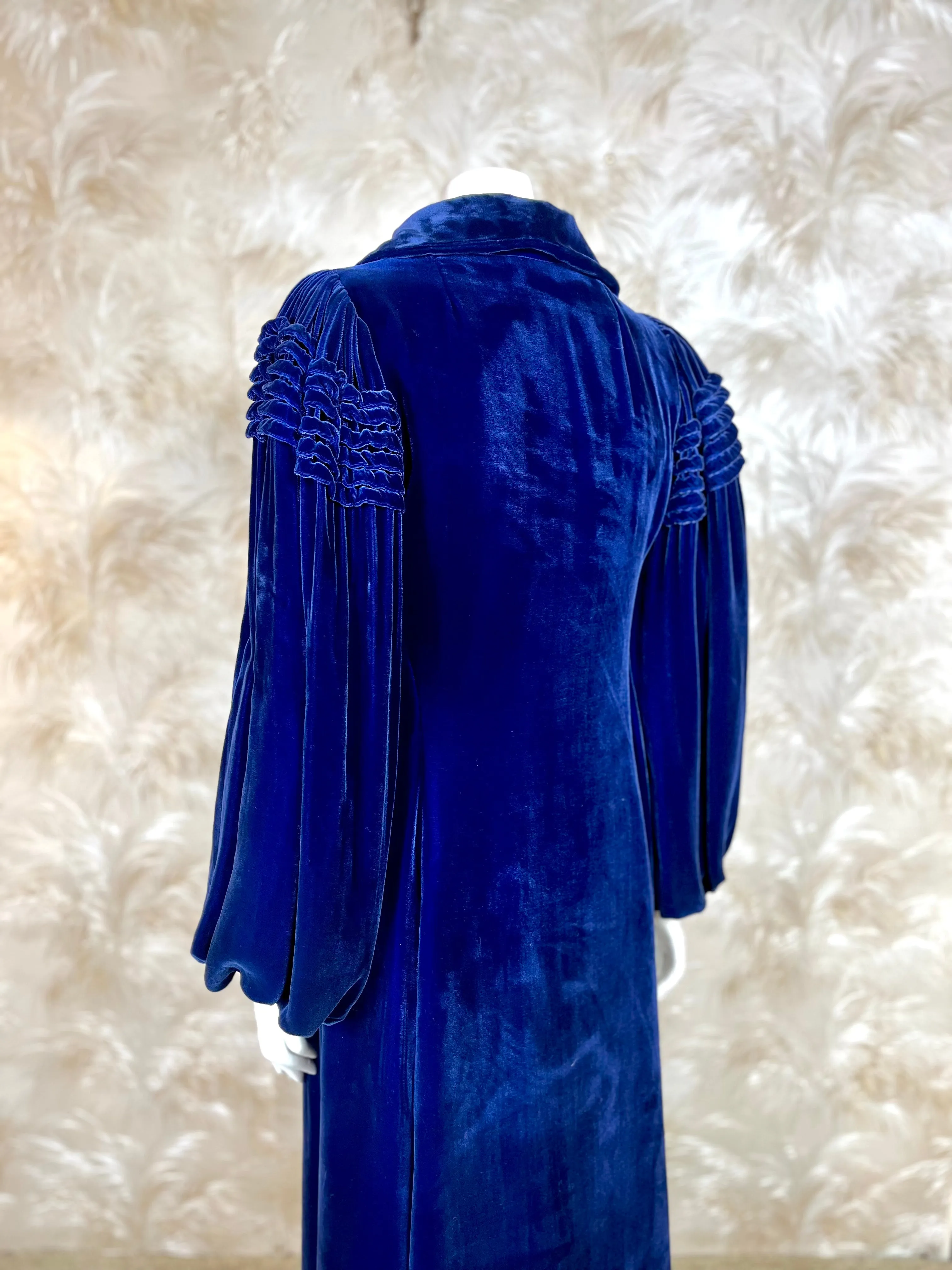 1930's Rings of Saturn Velvet Opera Coat