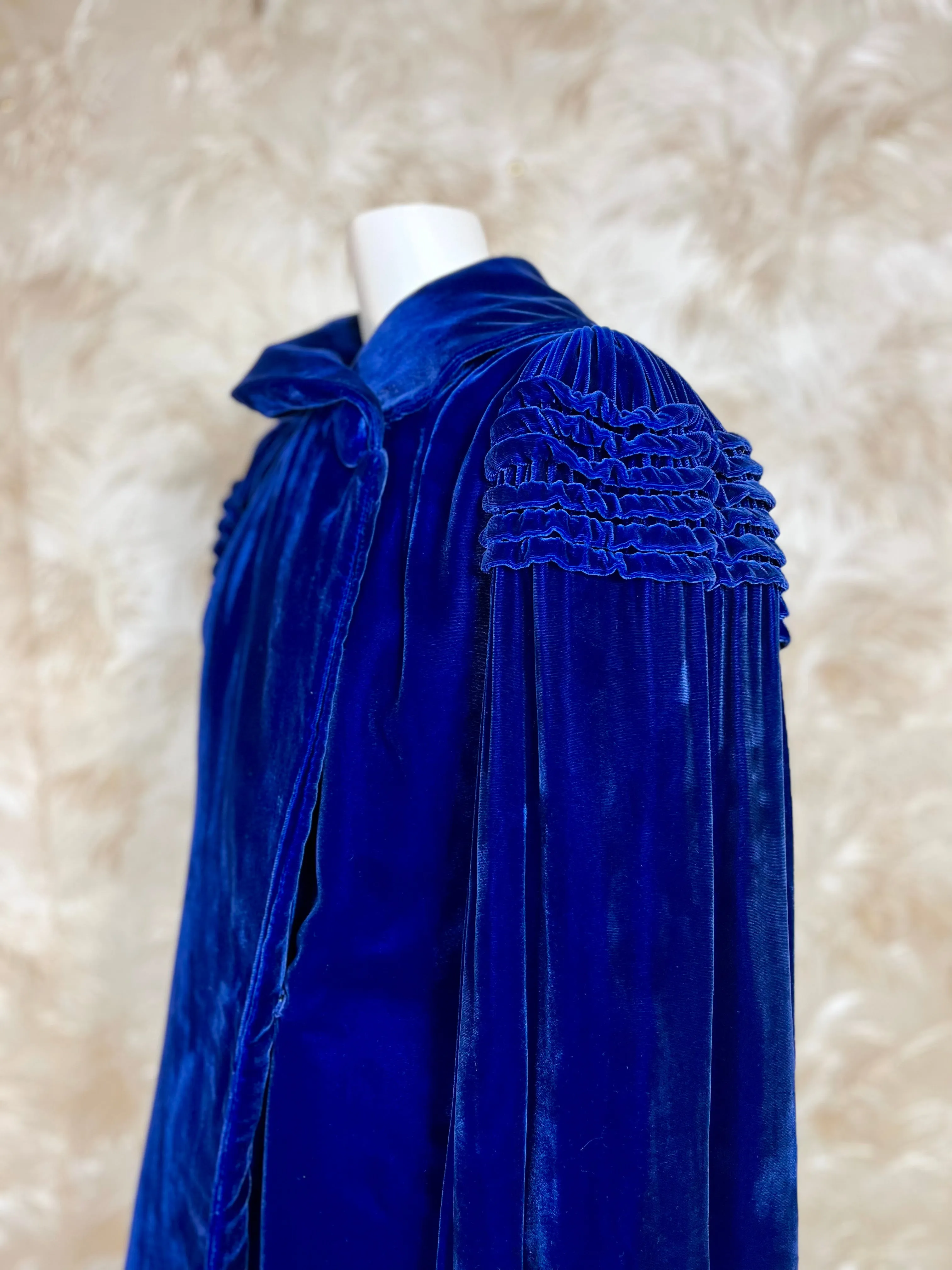 1930's Rings of Saturn Velvet Opera Coat
