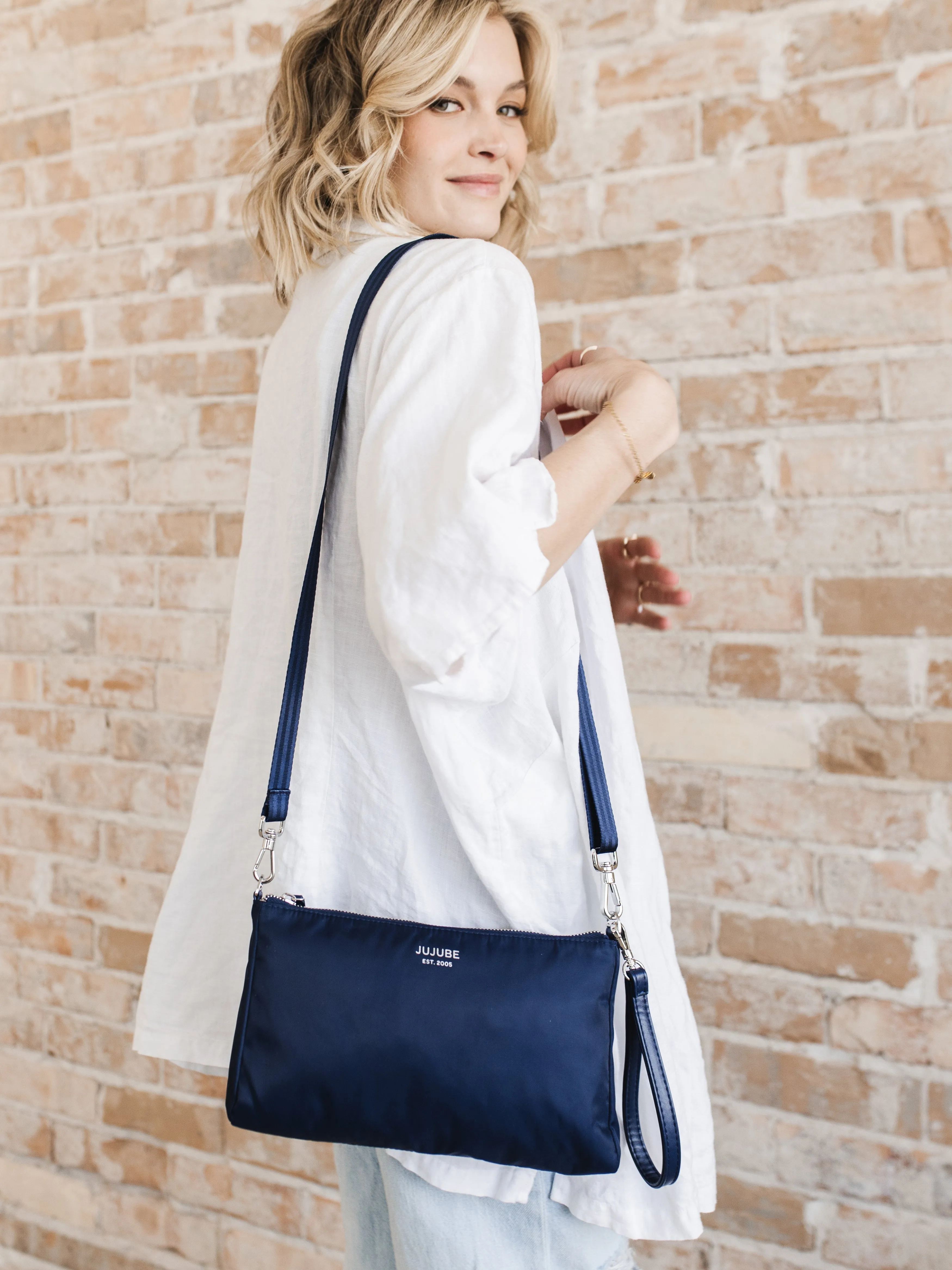 3 Piece Pouch Clutch Purse Set | Navy