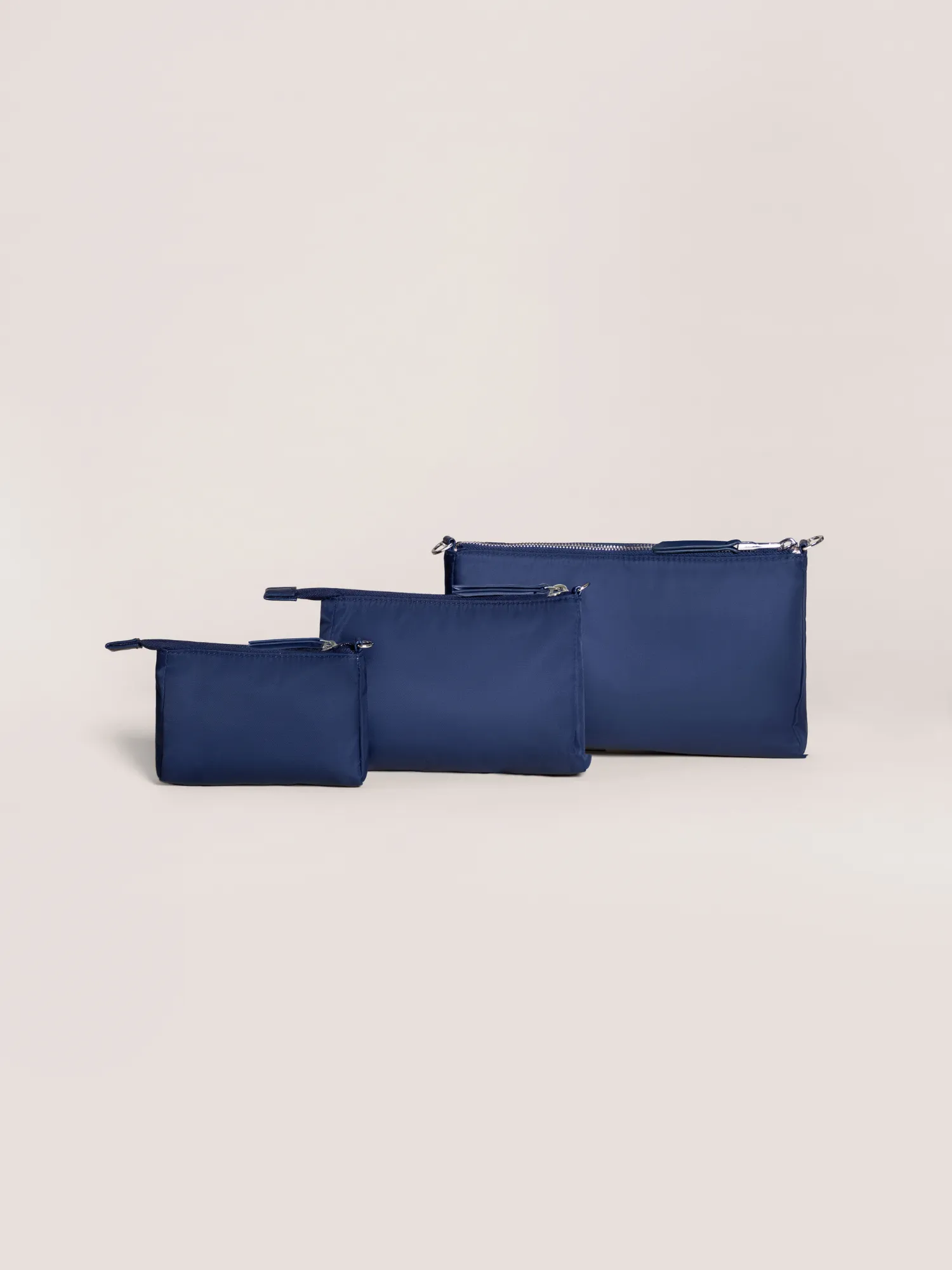 3 Piece Pouch Clutch Purse Set | Navy