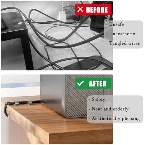 80PCS Hook and Loop Cable Straps, Cable Management Under Desk, Self Adhesive Cable Ties, Reusable Wire Organizers for Cords, Adjustable Cord Organizers for Desk, Home Office Essentials, White