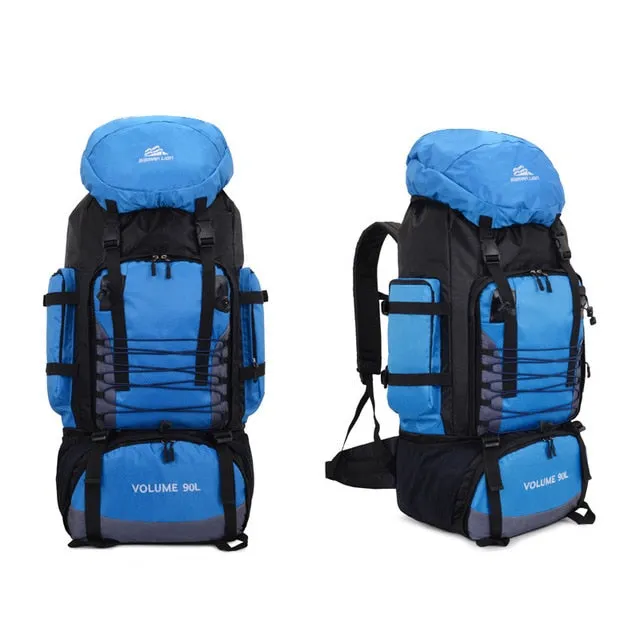 90L 50L Travel Bag Camping Backpack Hiking Army Climbing Bags Trekking Mountaineering Mochila Large Capacity Sport Bag XA857WA