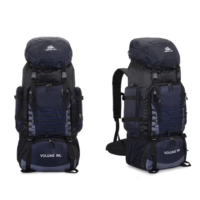 90L 50L Travel Bag Camping Backpack Hiking Army Climbing Bags Trekking Mountaineering Mochila Large Capacity Sport Bag XA857WA