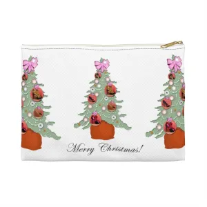 Accessory Pouch 'Pink Christmas'