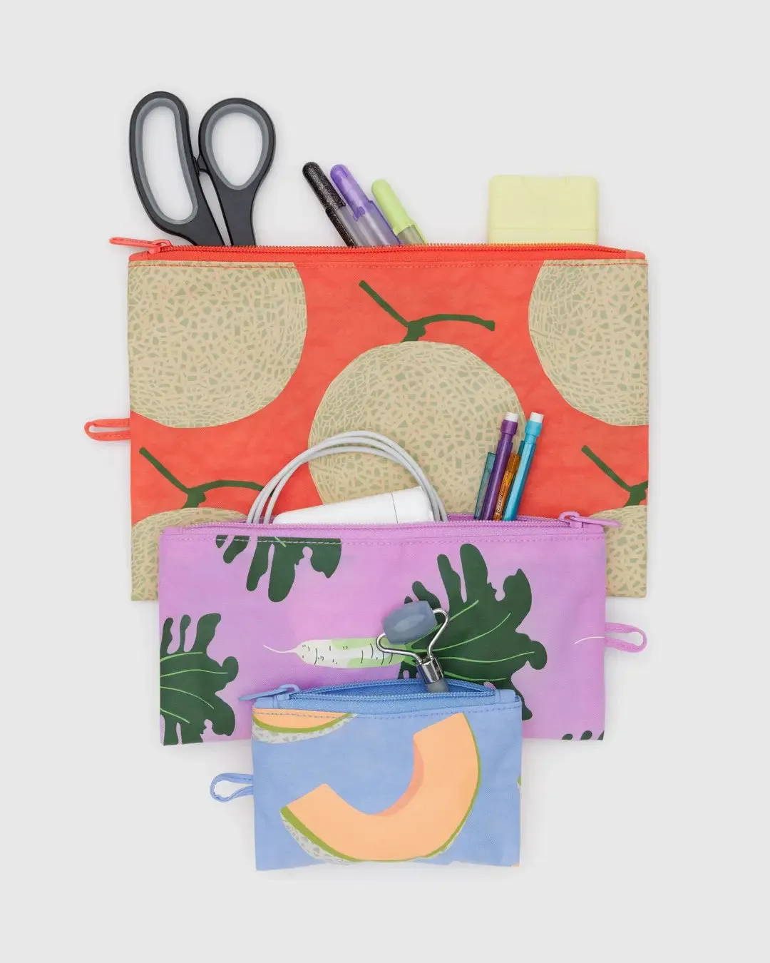 Baggu Flat Pouch Set - Japanese Produce