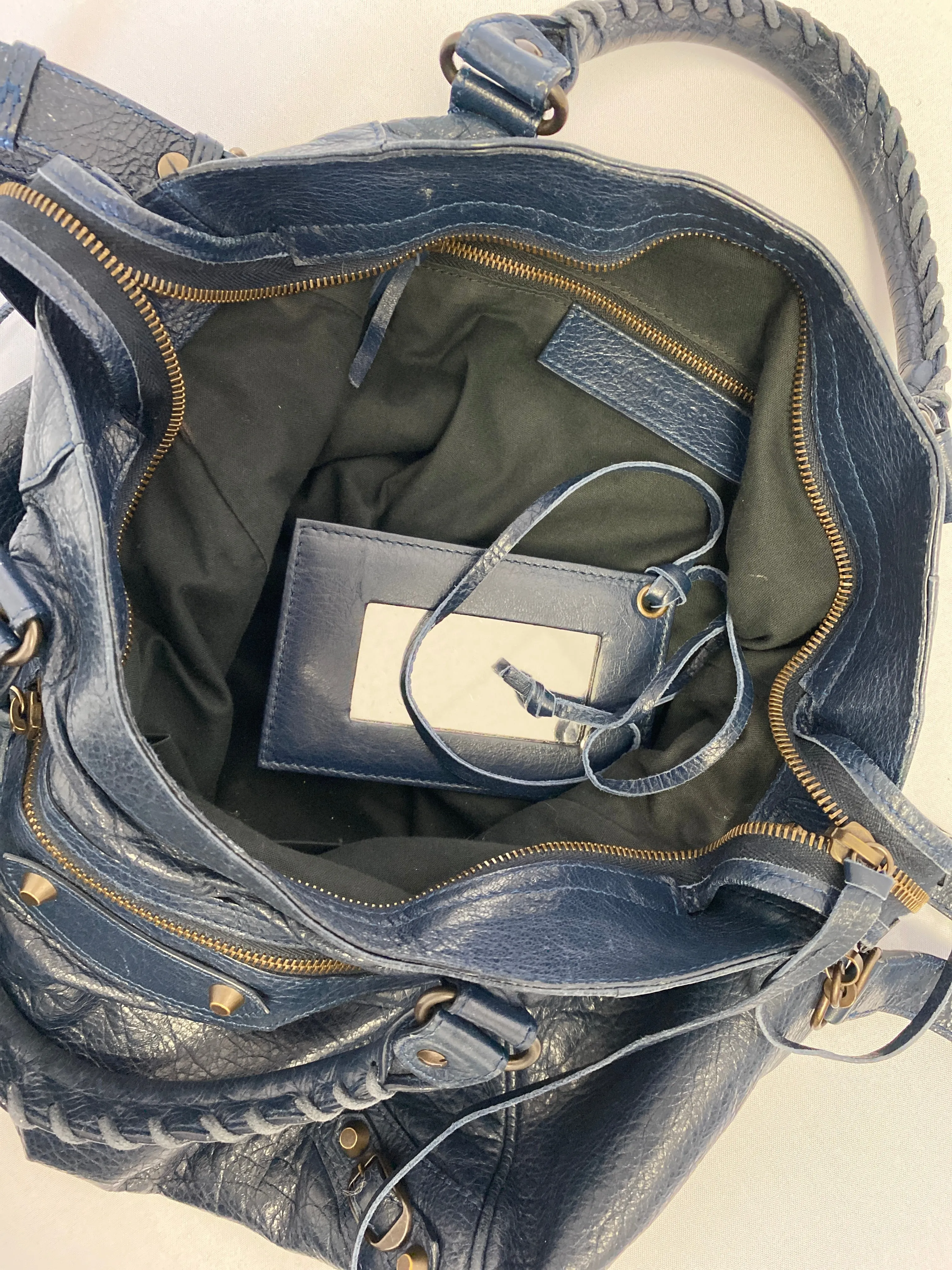 Balenciaga Classic City Purse in Navy