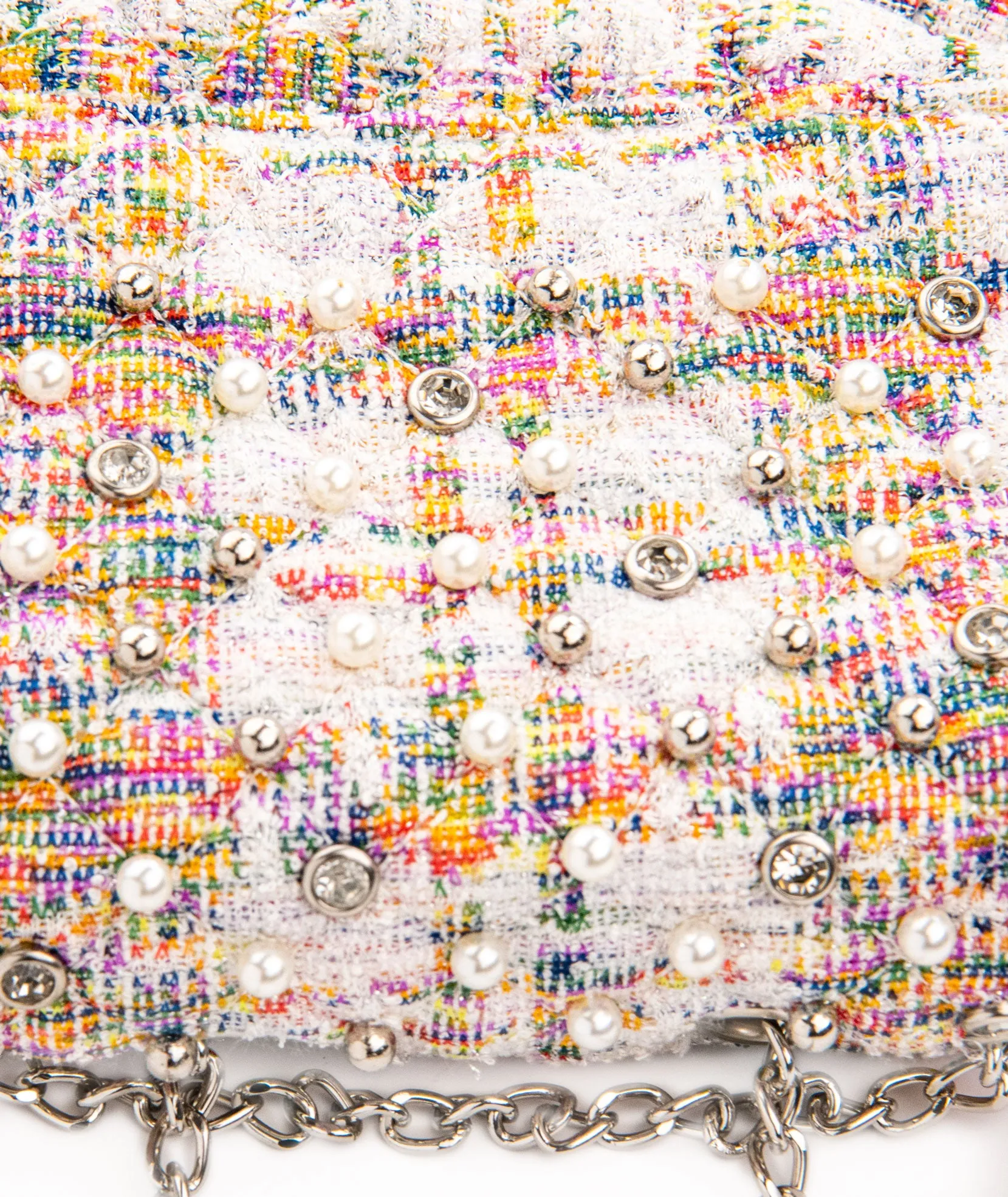 Bari Lynn Bag Pearl Jewelled Tweed