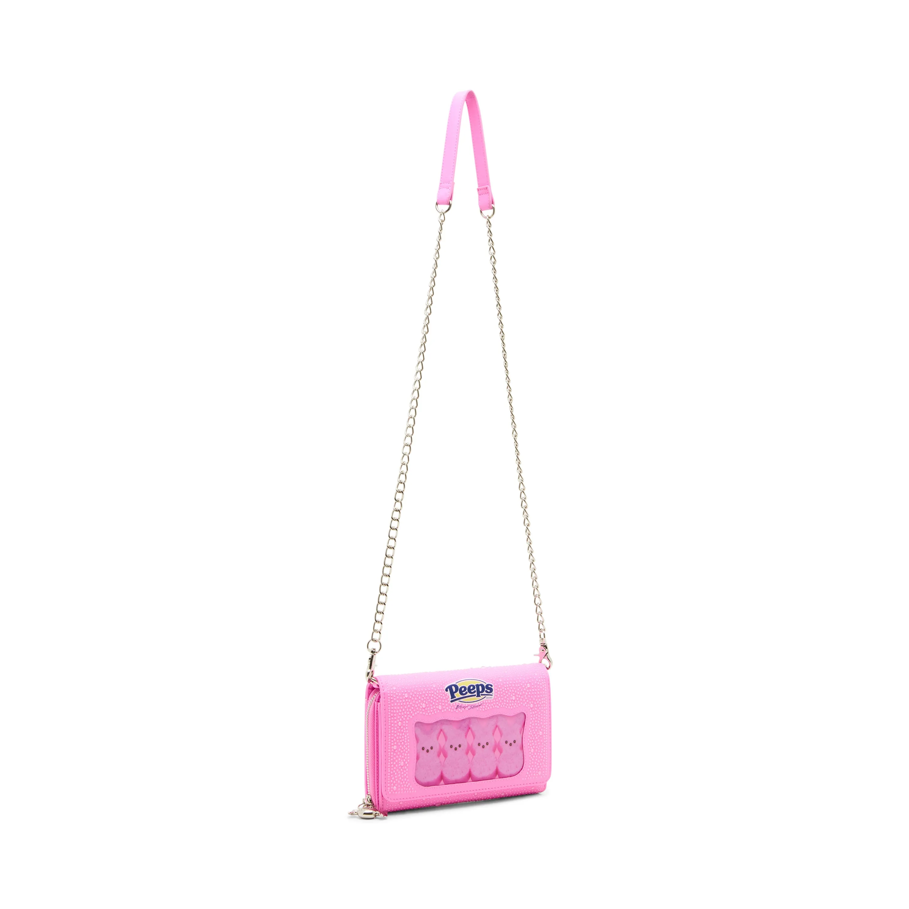 Betsey Johnson x Peeps® Bunny Wallet on a Chain Crossbody Bag Pink