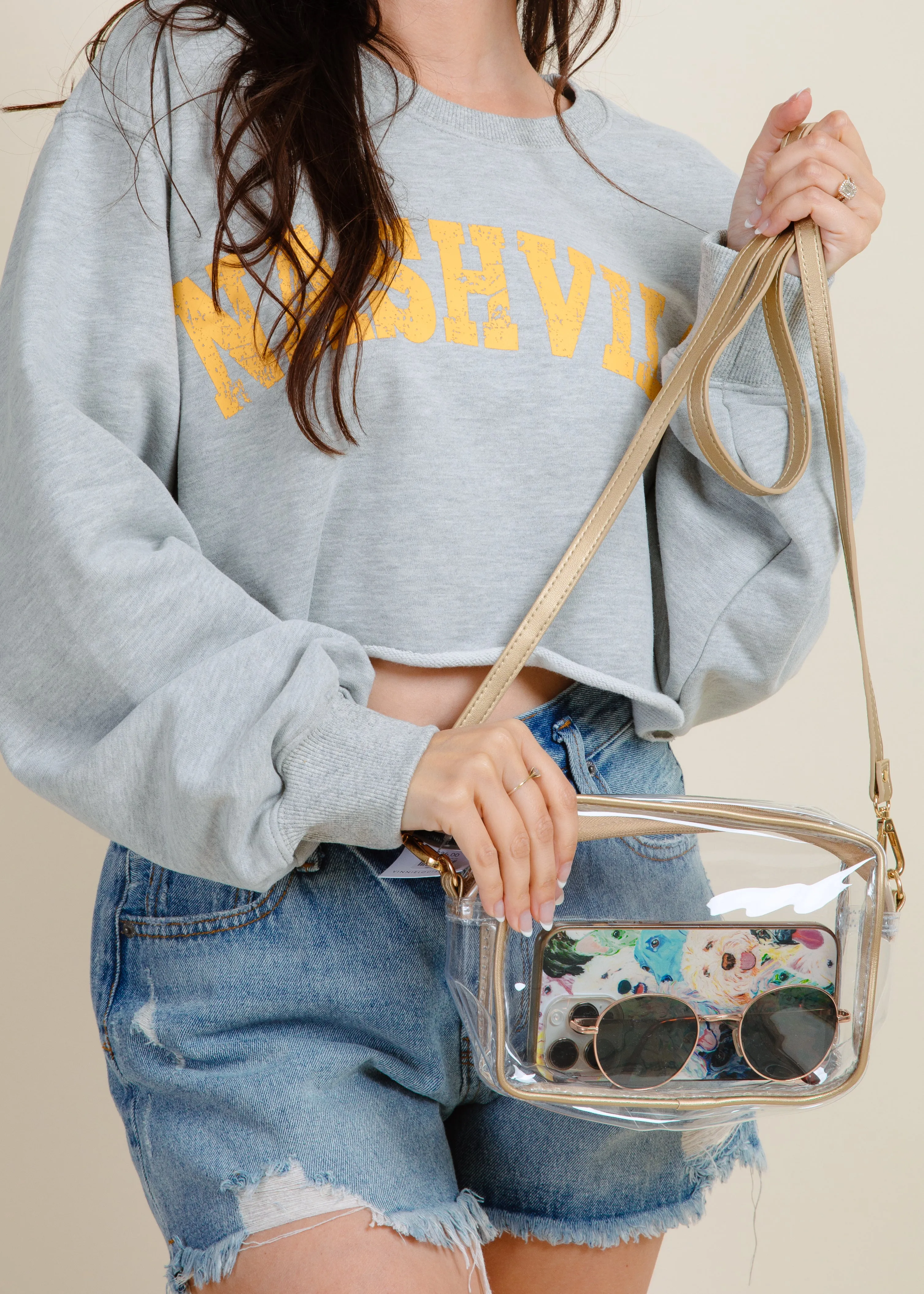 Bridget Clear Purse - Gold