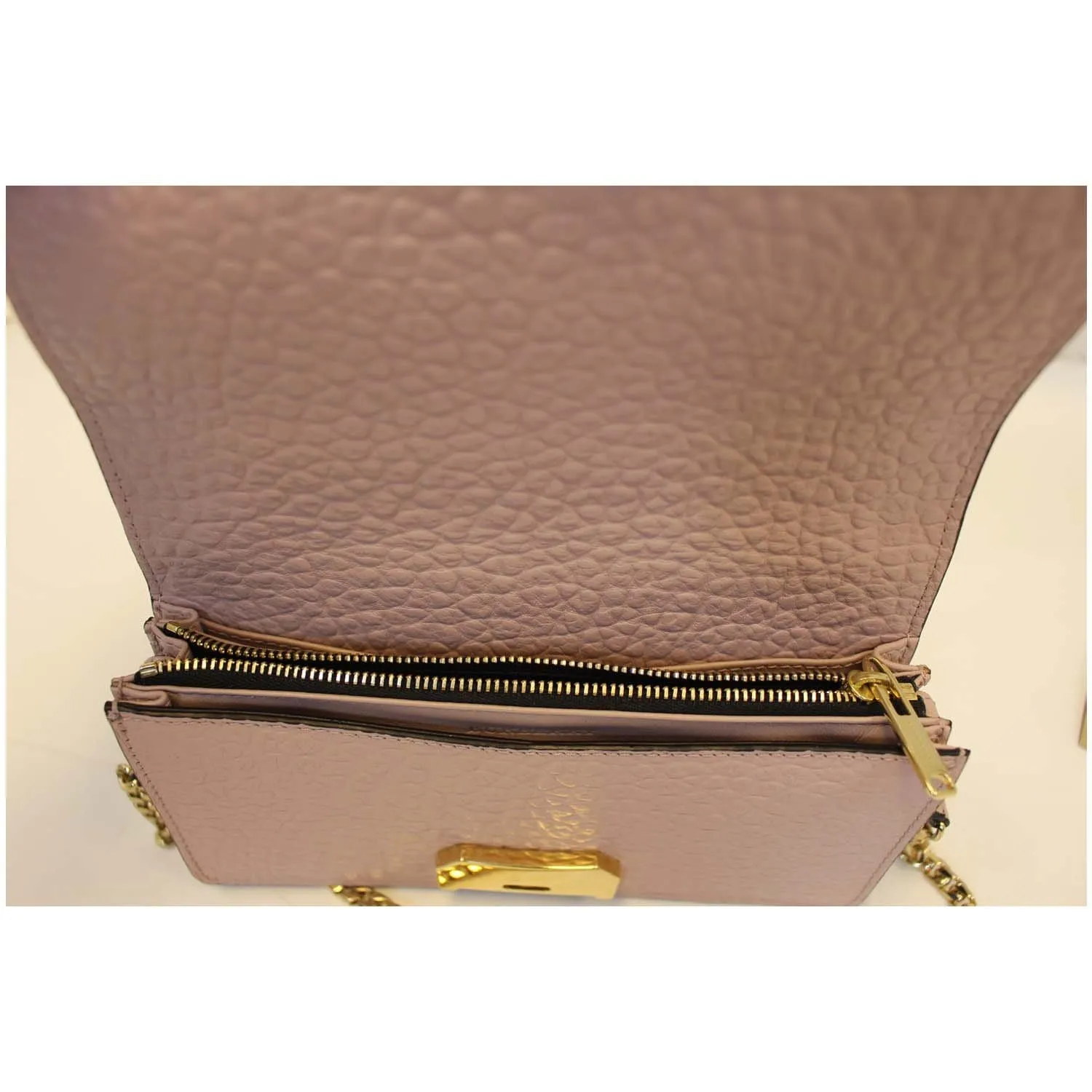 BURBERRY Signature Grain Madison Small Clutch Bag