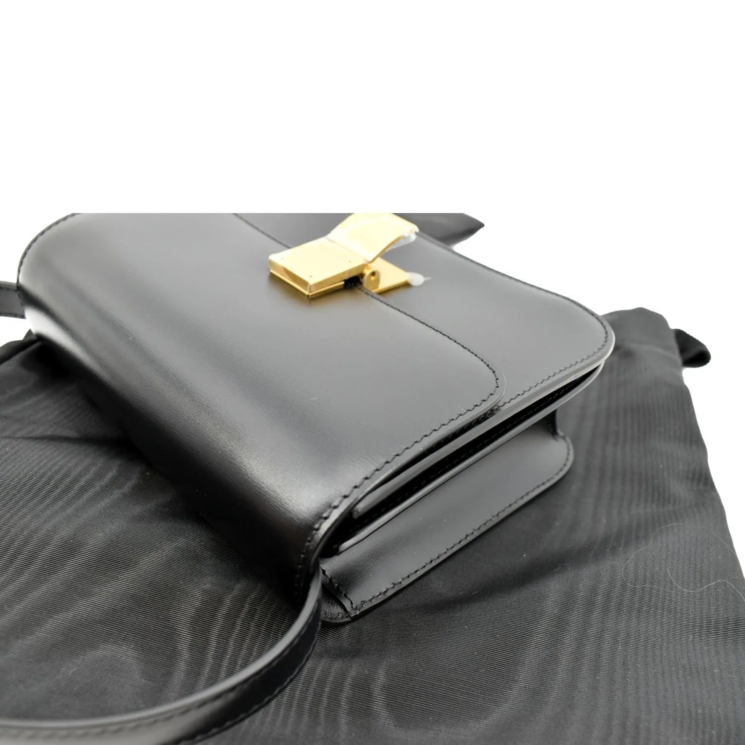 CELINE Classic Box Calfskin Leather Crossbody Bag Black