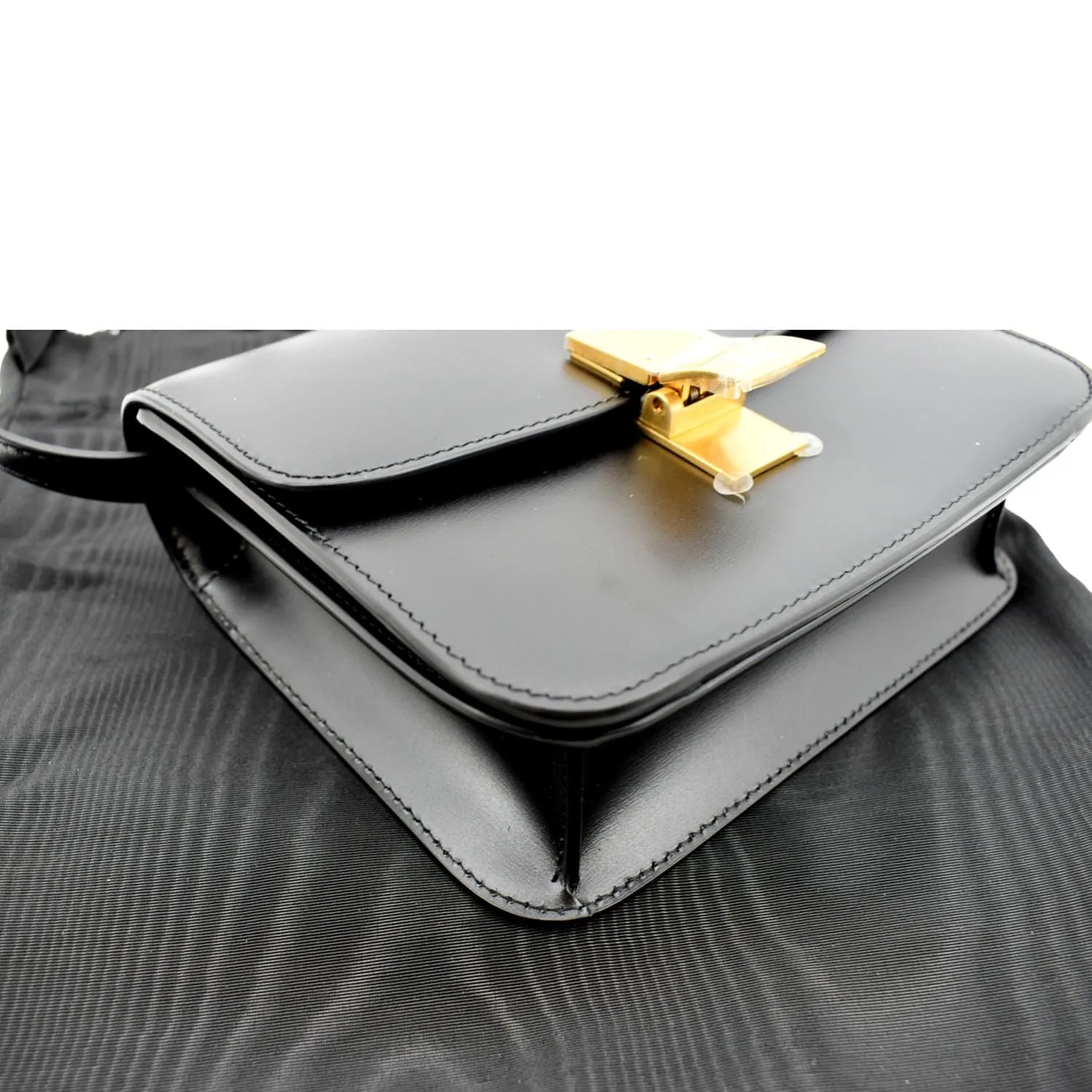 CELINE Classic Box Calfskin Leather Crossbody Bag Black