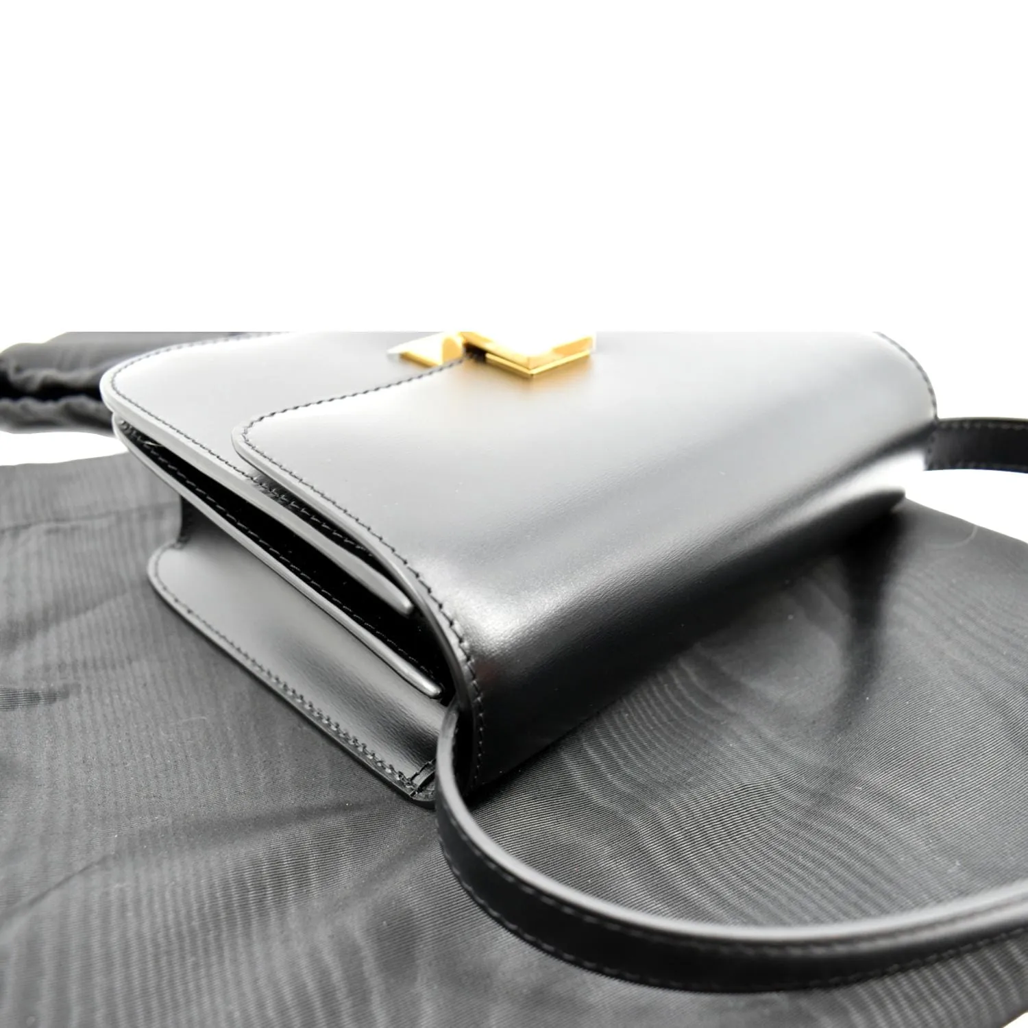 CELINE Classic Box Calfskin Leather Crossbody Bag Black