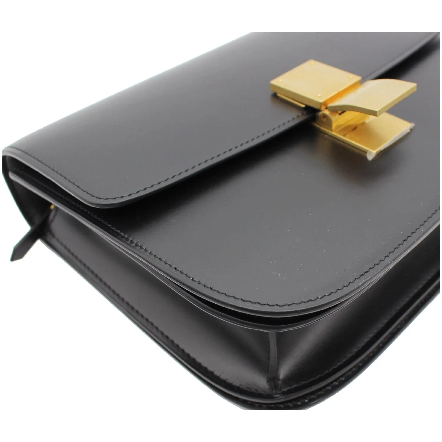 CELINE Classic Box Medium Calfskin Leather Crossbody Bag Black - 10% OFF