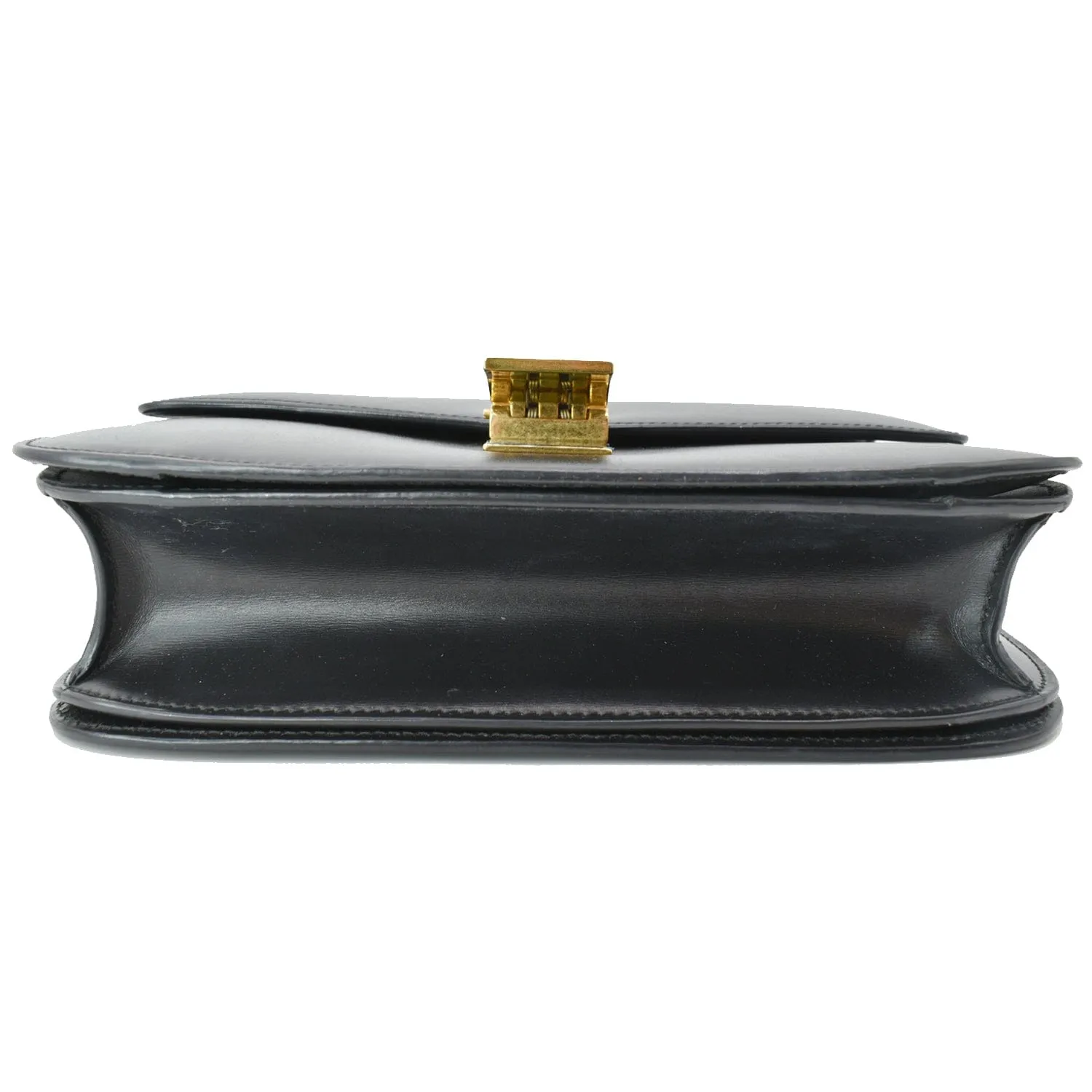 CELINE Classic Box Medium Calfskin Leather Crossbody Bag Black