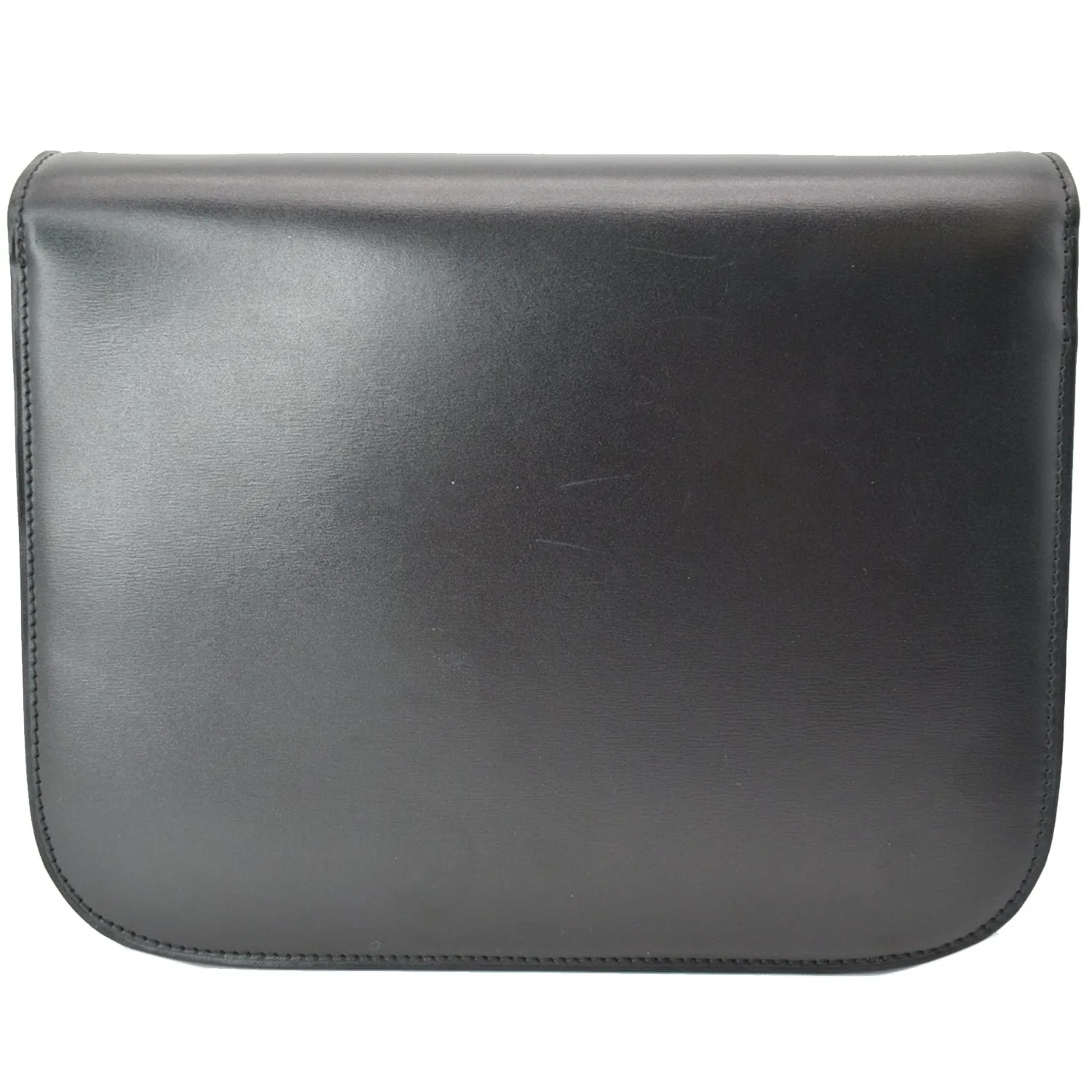 CELINE Classic Box Medium Calfskin Leather Crossbody Bag Black