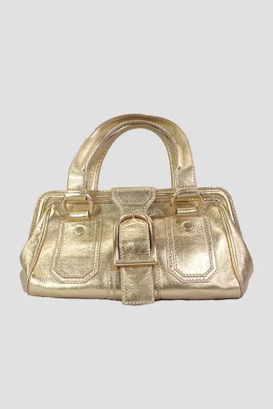 Celine Gold Top Handle Handbag