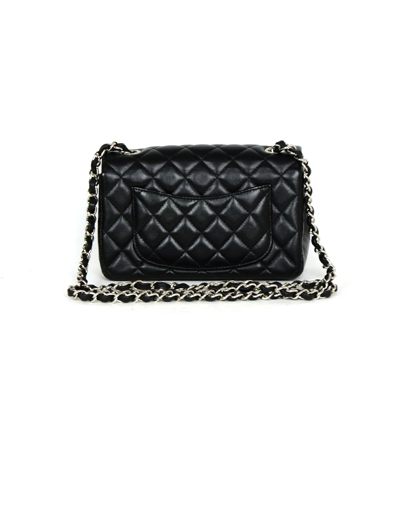 Chanel '19 Black Lambskin Mini Rectangular Classic Flap Bag