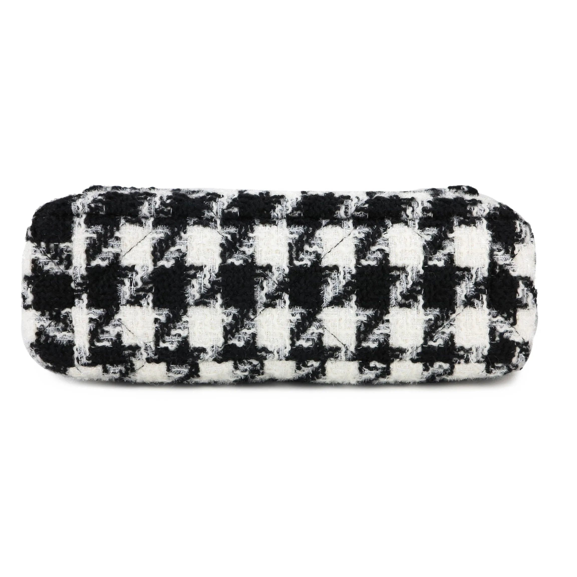 CHANEL 19 Medium Flap Bag in Black And White Houndstooth Tweed