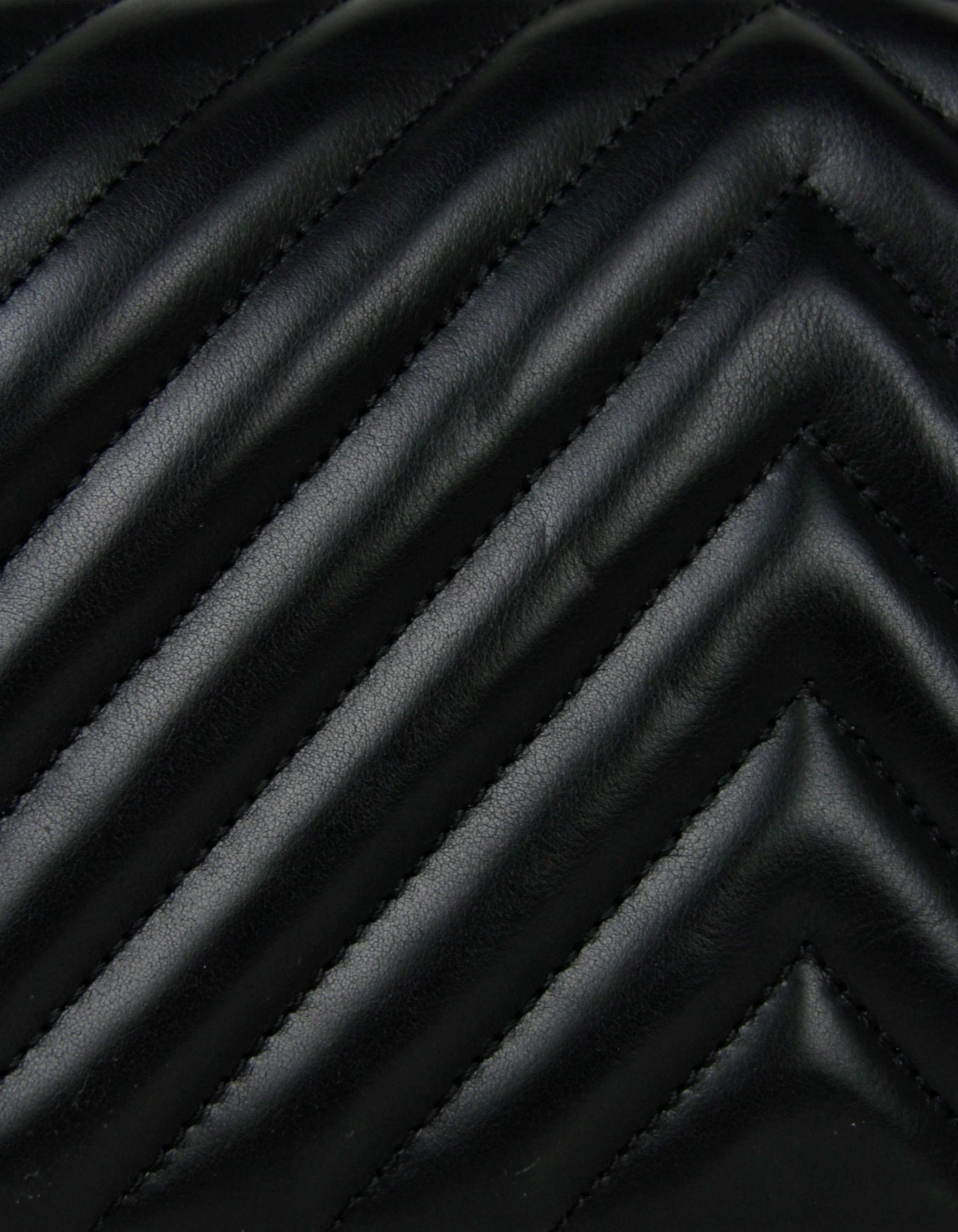 Chanel Black Lambskin Chevron Mini Statement Flap Bag