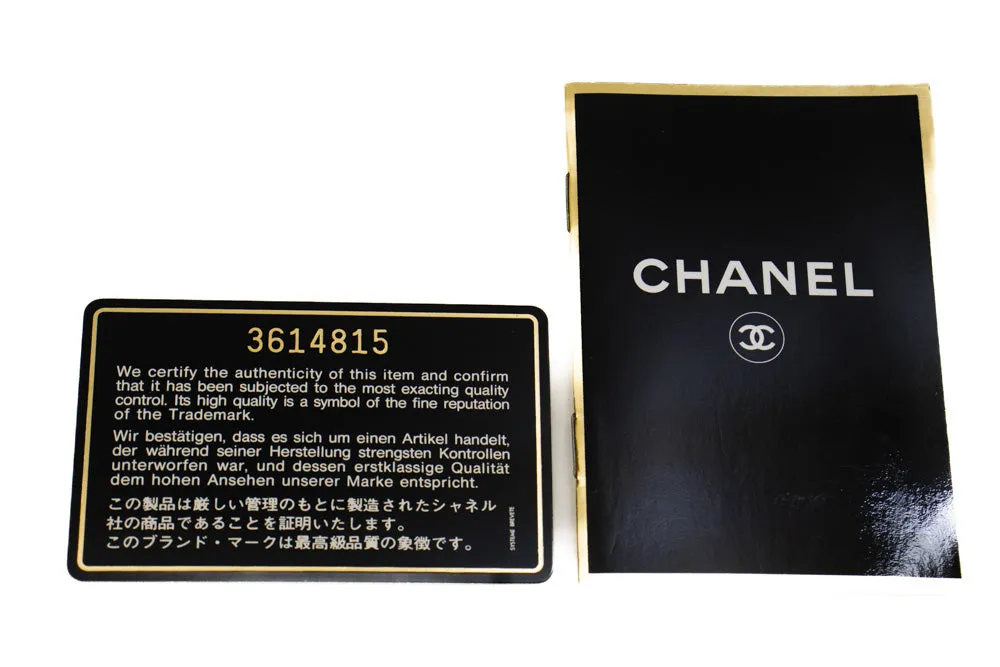 CHANEL Full Flap Chain Shoulder Bag Clutch Black Quilted Lambskin m96