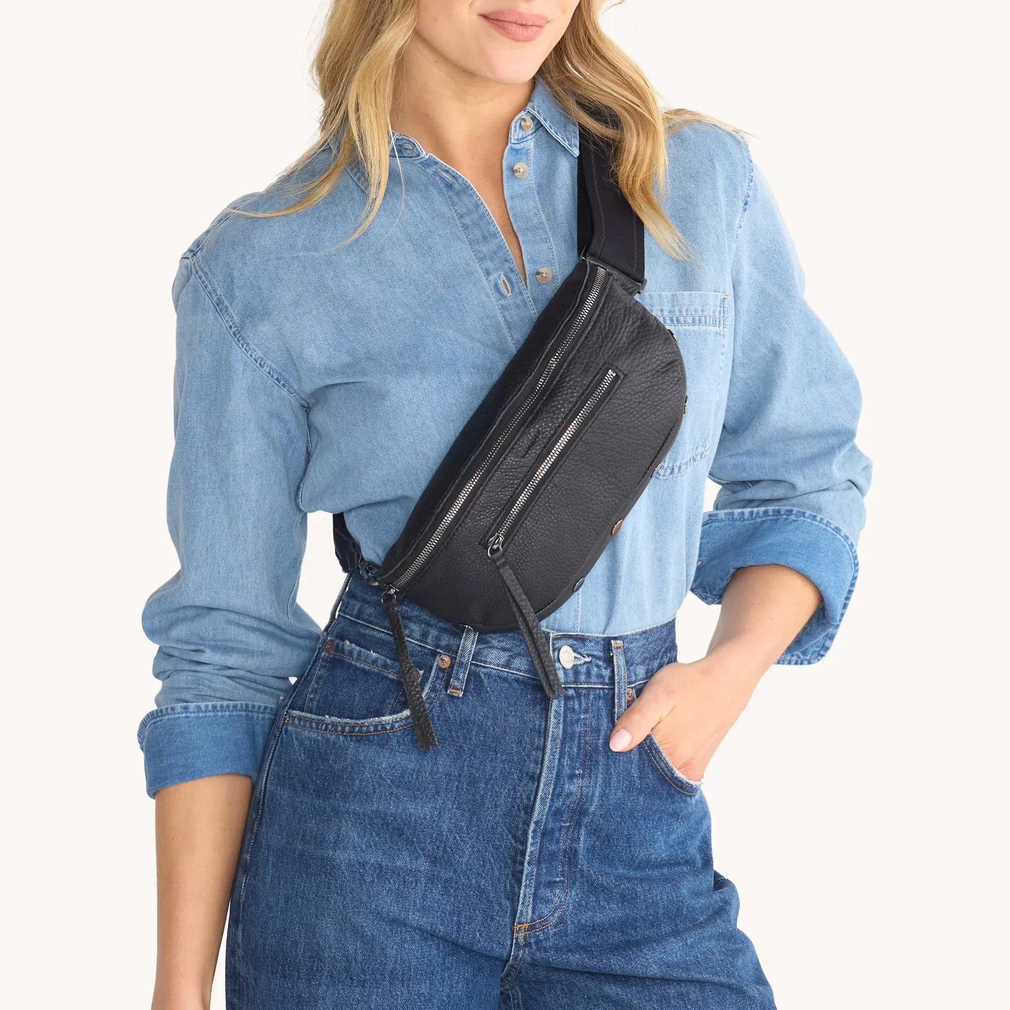 Charles Crossbody | Black/Gunmetal | Med