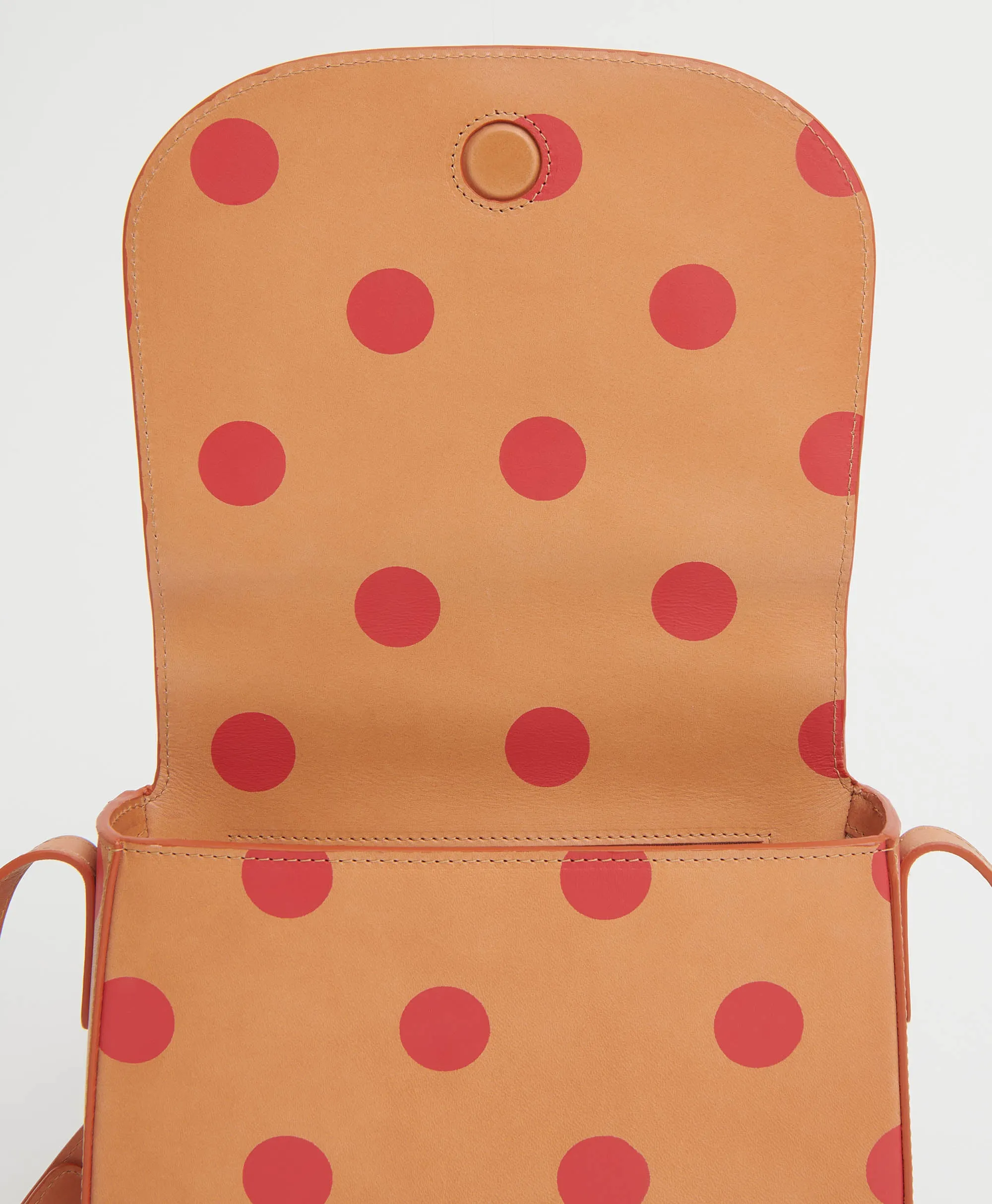 Classic Crossbody - Polka Dot - Cammello / Flamma Polka Dot