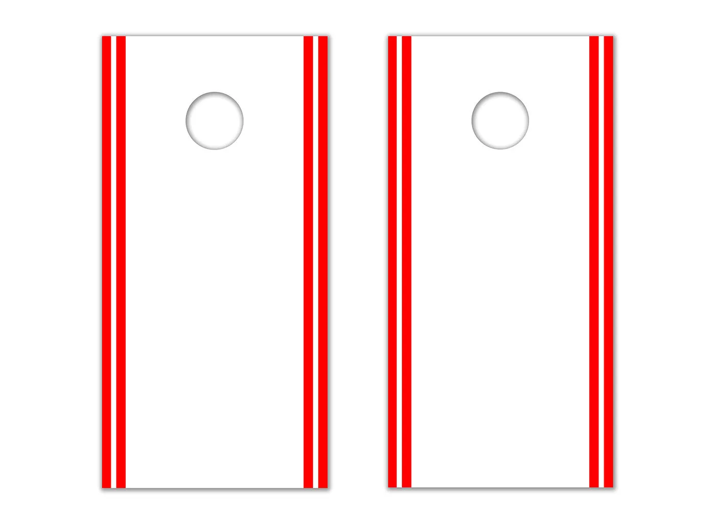 Classic Stripe Edge - White, Red