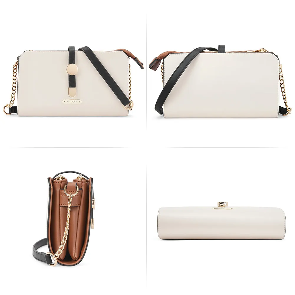 CLUCI Leather Crossbody Bags for Women Small Vintage Shoulder Purses Fashion Travel Bag with Adjustable Strap