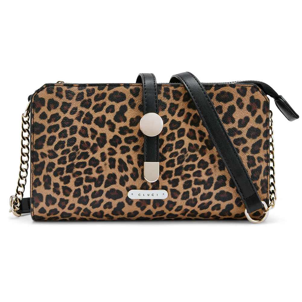 CLUCI Leather Crossbody Bags for Women Small Vintage Shoulder Purses Fashion Travel Bag with Adjustable Strap