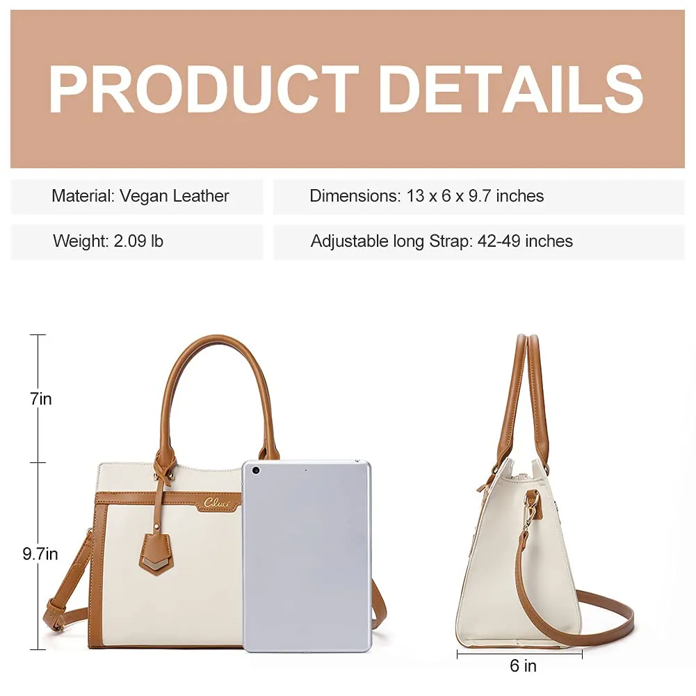 CLUCI Satchel Purses and Handbags for Women Leather Totes Designer Ladies Crossbody Shoulder Bag