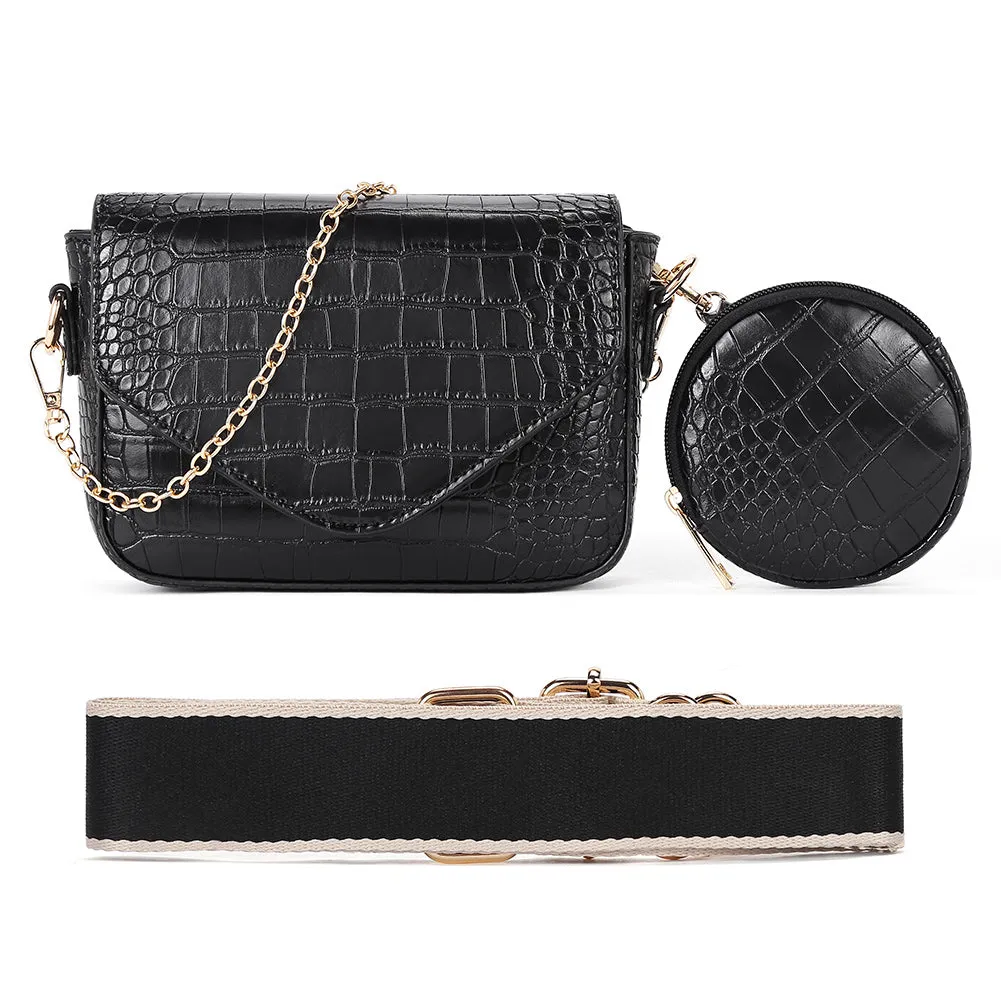 CLUCI Small Crossbody Bags for Women Leather with Coin Purse Fashion Travel Adjustable Shoulder Bag