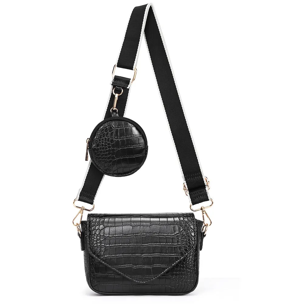 CLUCI Small Crossbody Bags for Women Leather with Coin Purse Fashion Travel Adjustable Shoulder Bag