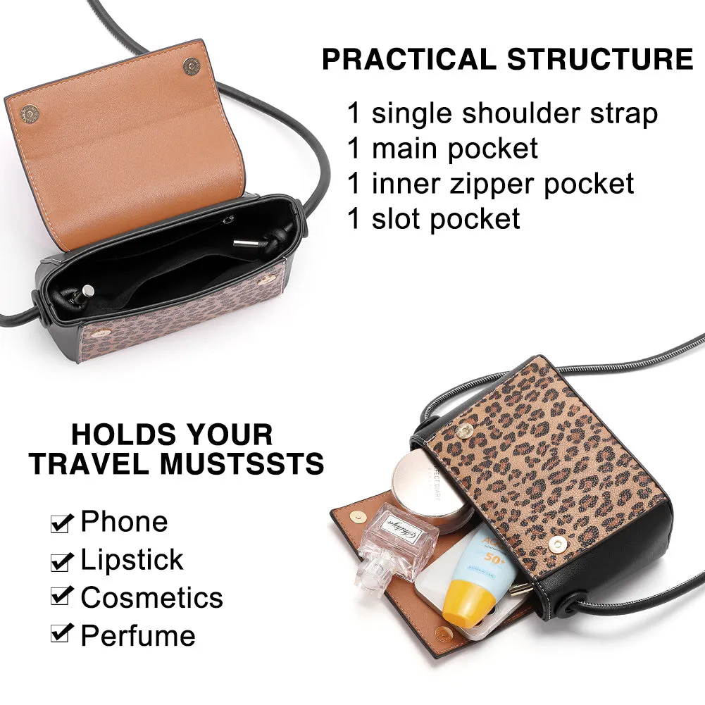 CLUCI Small Crossbody Bags for Women Vegan Leather Flap Fashion Ladies Travel Shoulder Purse with Adjustable Strap