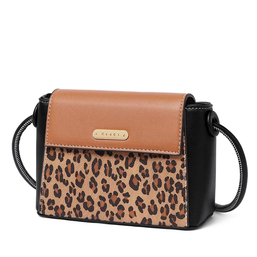 CLUCI Small Crossbody Bags for Women Vegan Leather Flap Fashion Ladies Travel Shoulder Purse with Adjustable Strap