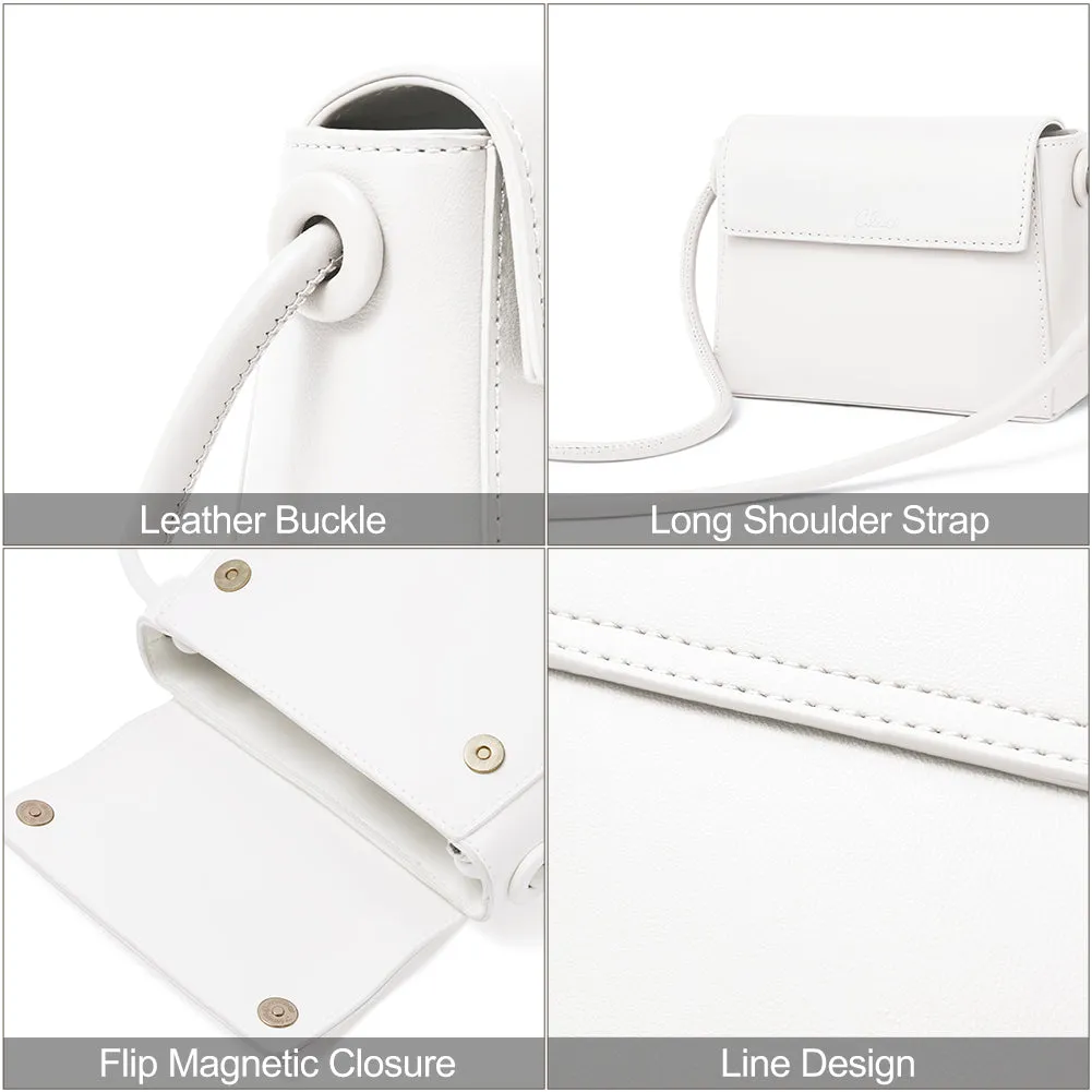 CLUCI Small Crossbody Bags for Women Vegan Leather Flap Fashion Ladies Travel Shoulder Purse with Adjustable Strap