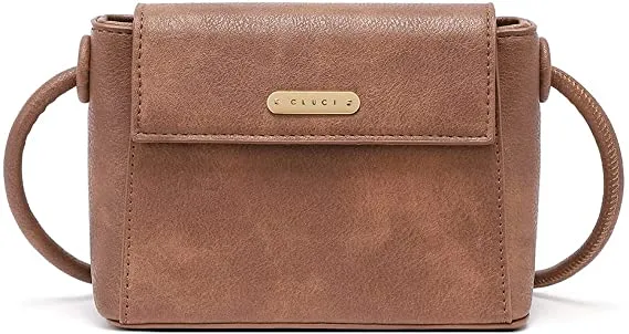 CLUCI Small Crossbody Bags for Women Vegan Leather Flap Fashion Ladies Travel Shoulder Purse with Adjustable Strap