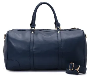 Duffle Bag Leather Navy
