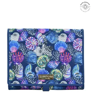 Fabric with Leather Trim Toiletry Case - 13001