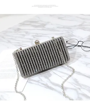 Fashion Wild Diamonds Handbags Evening Bag Clutch Bag Ladies Shoulder Diagonal Chain Square Box Small Bag