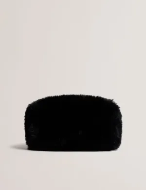 Furie Faux Fur Chain Shoulder Bag Black