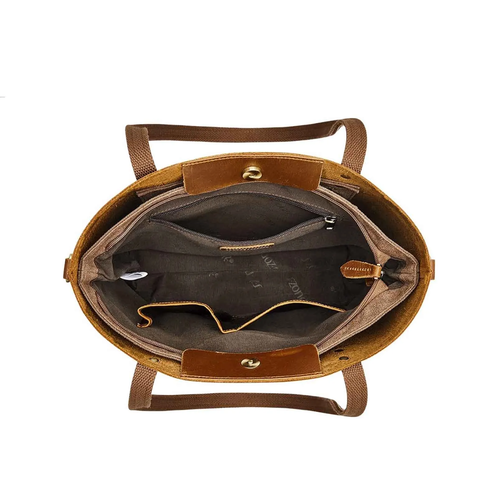 Genuine Leather Top Handle Work Tote Bags