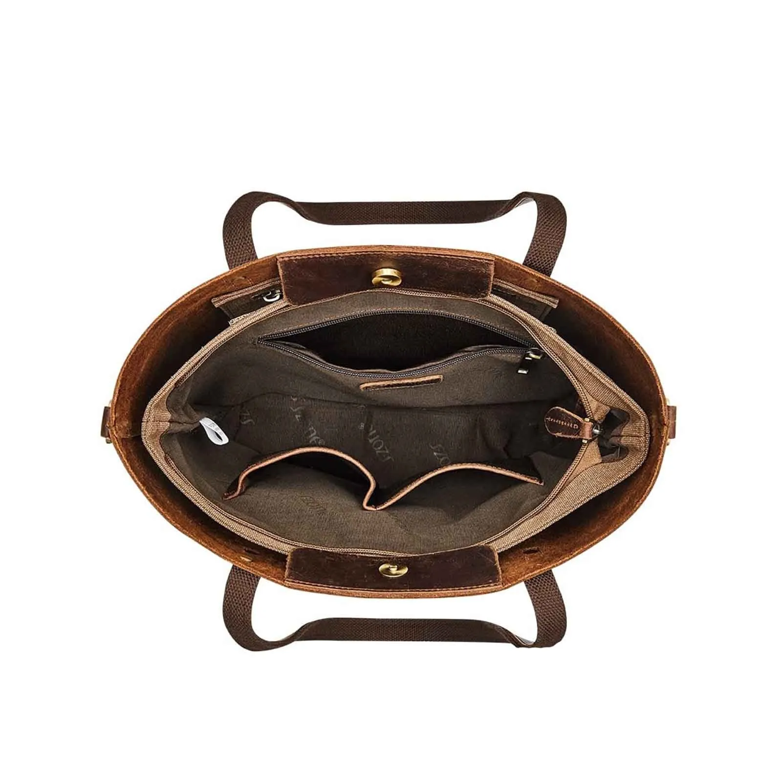Genuine Leather Top Handle Work Tote Bags