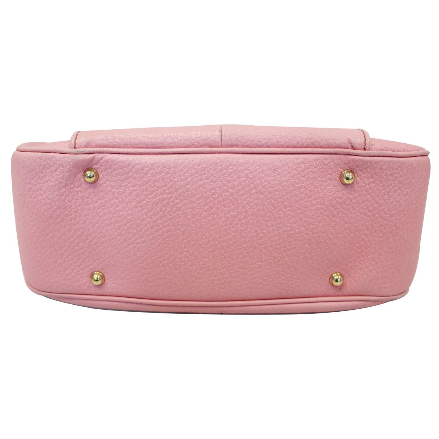 GUCCI Calfskin Bamboo Top Handle Bag Pink