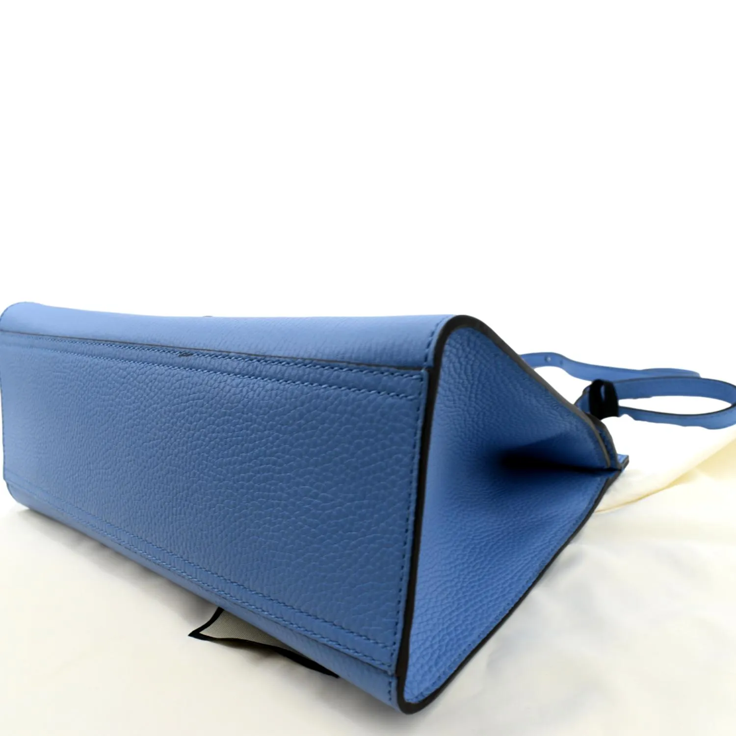GUCCI GG Marmont Leather Top Handle Shoulder Bag Blue 421890