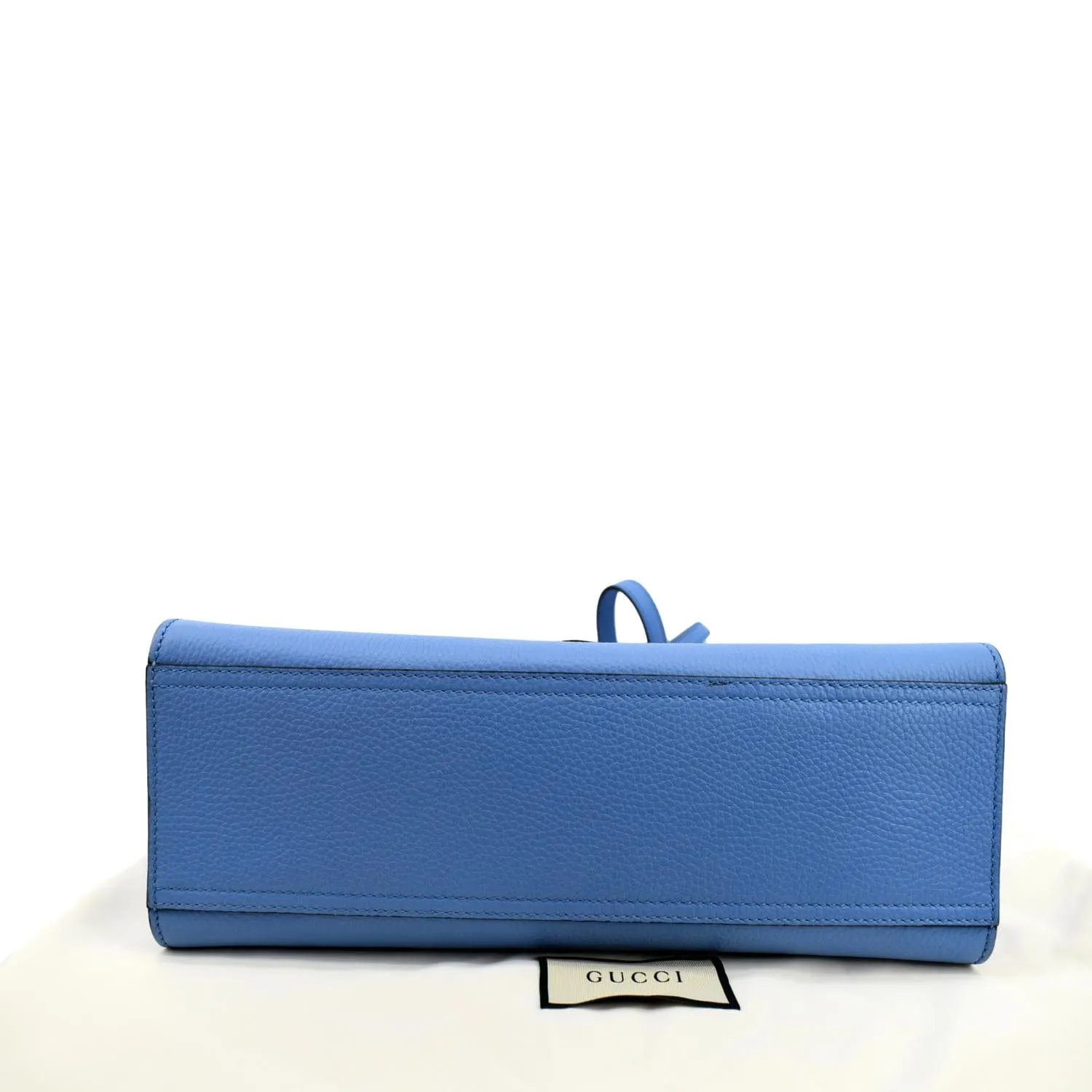 GUCCI GG Marmont Leather Top Handle Shoulder Bag Blue 421890