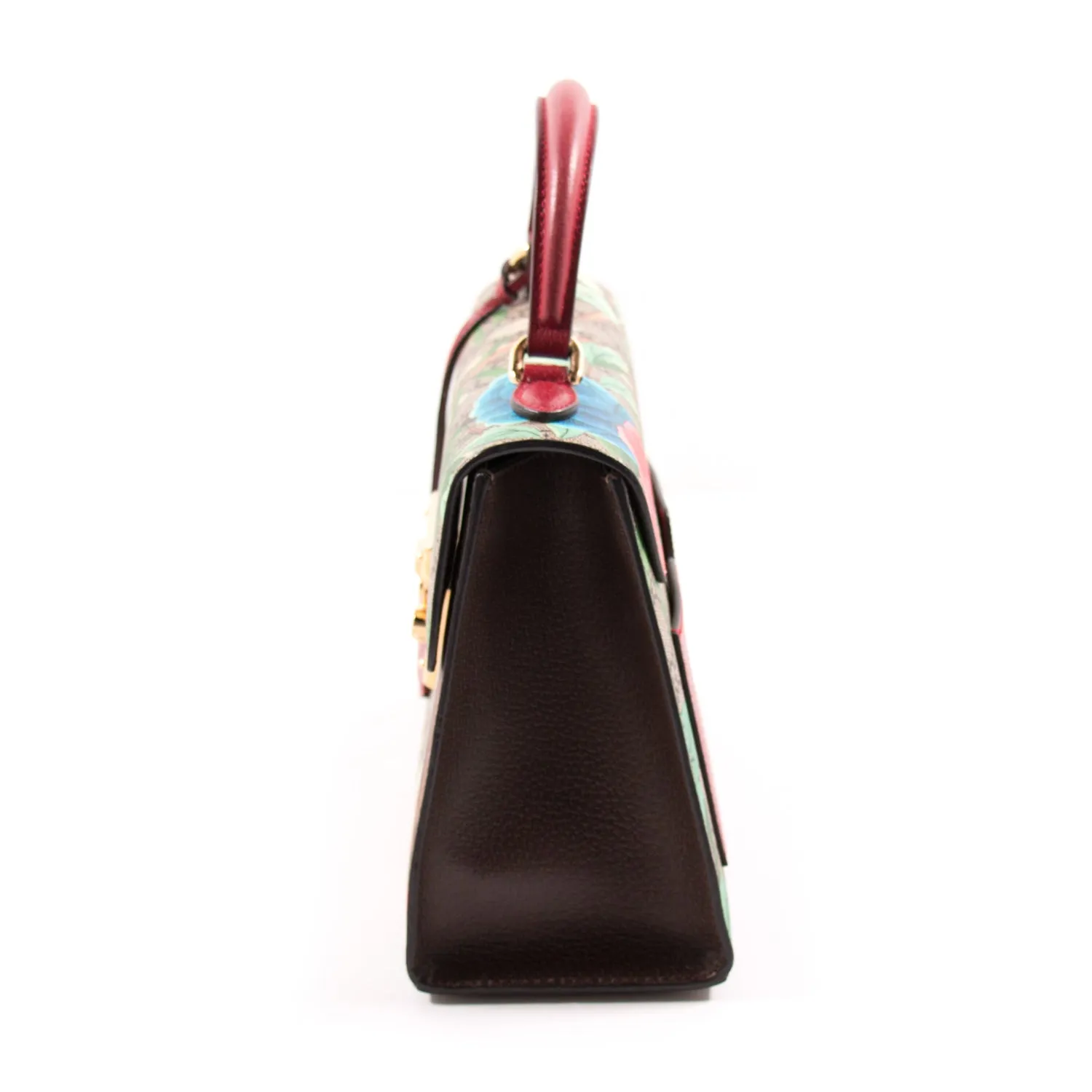 Gucci GG Supreme Tian Padlock Top Handle Bag