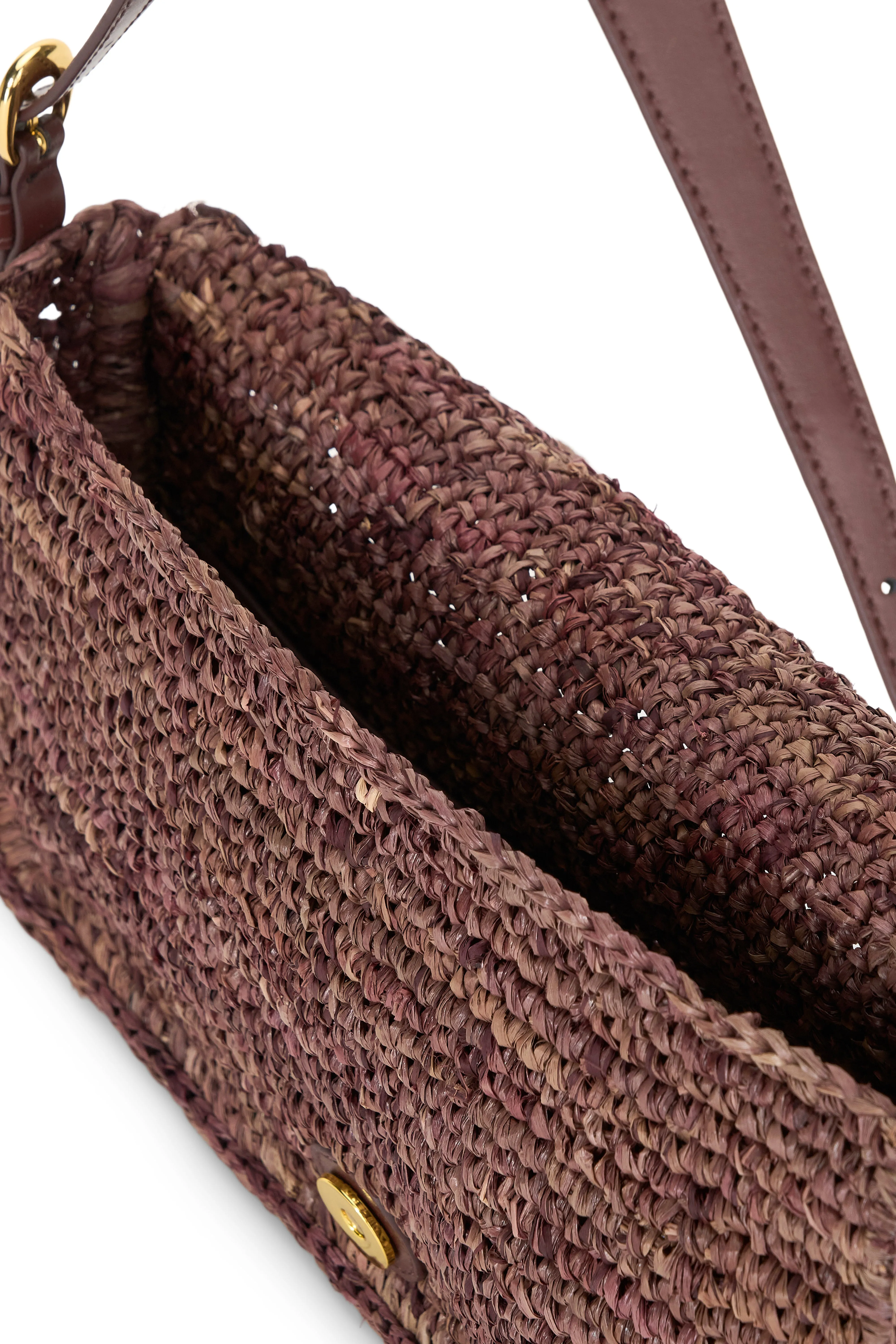 Harlow Bag Raffia Mahogany