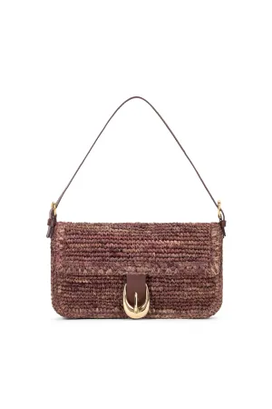 Harlow Bag Raffia Mahogany