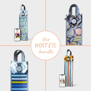 Hostess Bundle | Reusable Gift Bag   QR Greeting Card | 8 Wine Bags